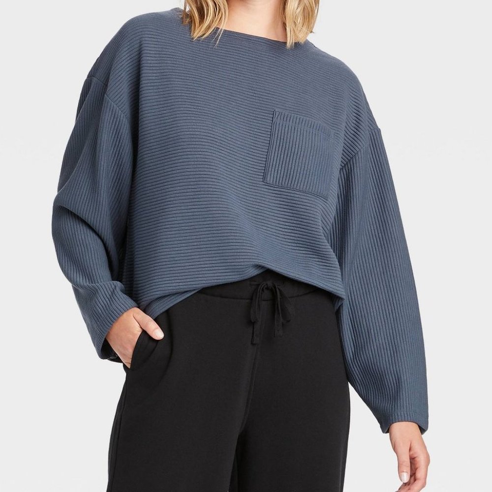 Women's Long Sleeve Ottoman T-Shirt - A New Day